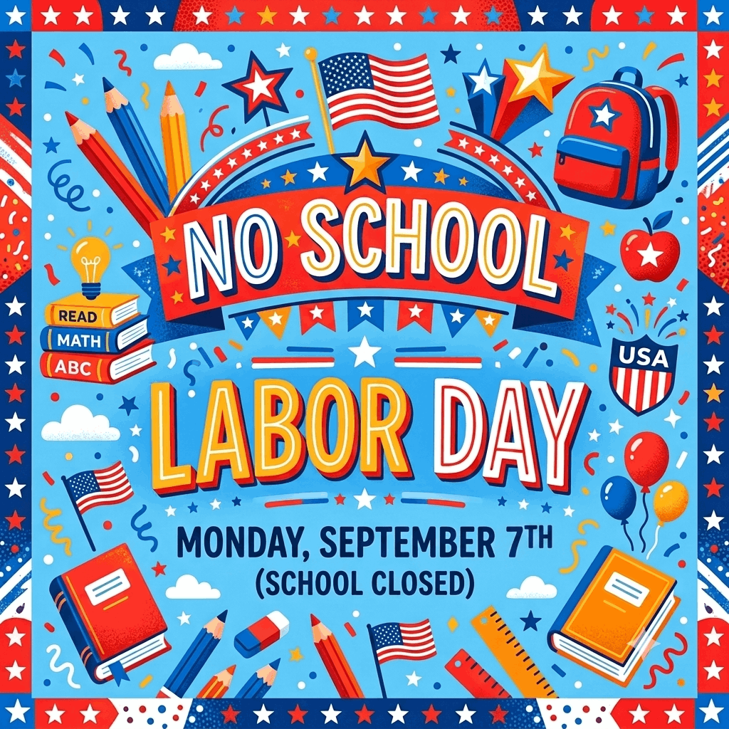 No school for Labor Day graphic 